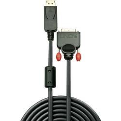 LINDY DisplayPort / DVI Adapterkabel DisplayPort Stecker, DVI-D 24+1pol. Stecker 2.00 m Schwarz 41491 vergoldete Steckkontakte DisplayPort-Kabel