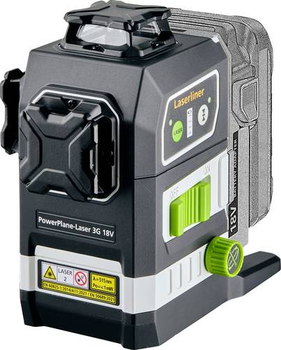Laserliner PowerPlane-Laser 3G Multi-18V Dreidimensionaler Laser grüner Laser, inkl. Box, ohne Akku, selbstnivellierend