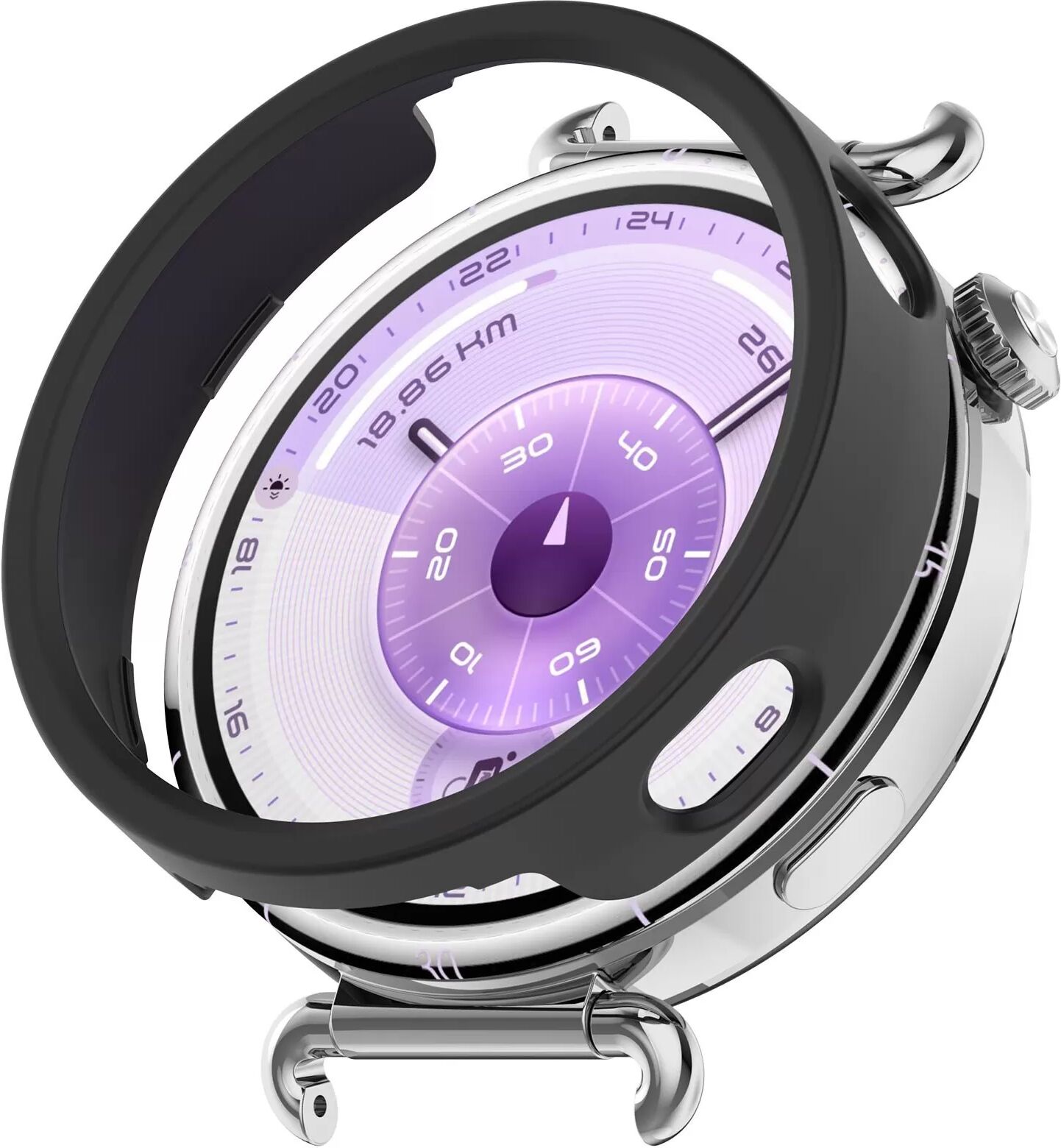 INF PC Half-Pack Hollow Case kompatibel mit Huawei Watch GT6 41mm - Schwarz