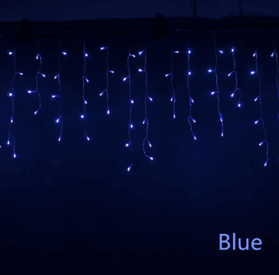 Inspire Curations 5M LED Waterfall Christmas Lights For Eaves And Garden Decor blue 110v Us Plug