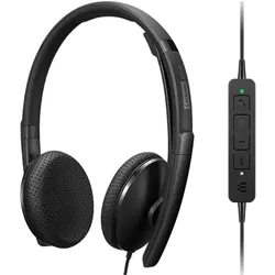 Lenovo Wired Voip Headset Uc (Kabelgebunden, USB-C), Office Headset, Schwarz