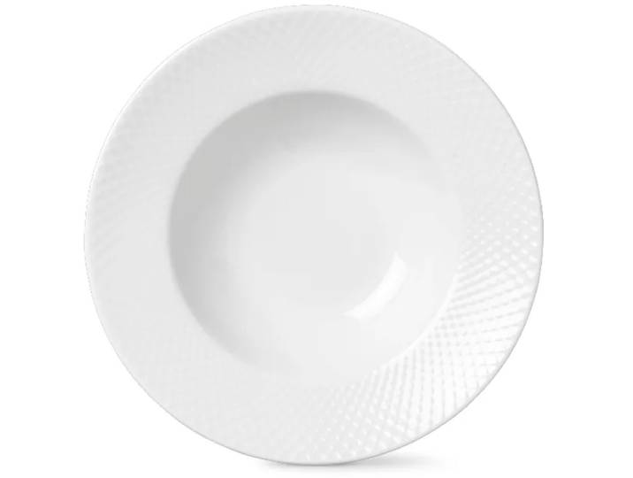 Lyngby Porcelæn Assiette creuse Rhombe, blanc Ø 24,5cm