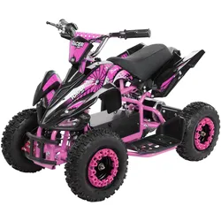 Kinderquad Racer 1000, Pocket-Quad mit 1000 Watt Elektromotor, 3 Batterien, Stoßdämpfer, bis 24 km/h (Schwarz/Pink)