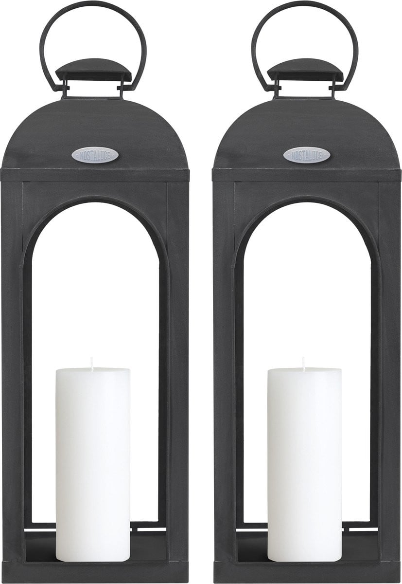 Set van 2 Capri Windlichten Antraciet Medium van KS Verlichting