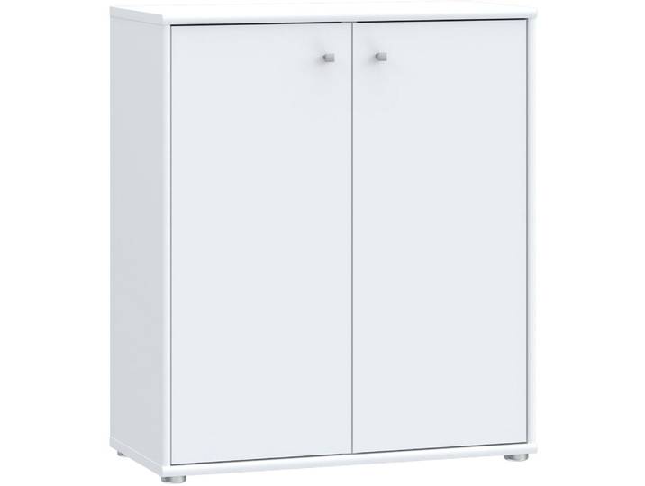 Kommode FORTE Tempra, Kommode, 2 große Türen, Höhe 85,5 cm , weiß, B:73,7cm H:85,5cm T:34,8cm, Sideboards, Kommode, Breite 73,7 cm