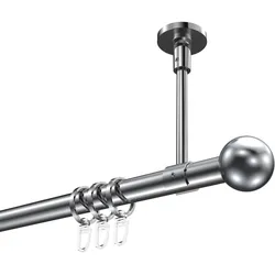 GARDINENSTANGE Sonette Luino 120 cm, 1-läufig, 20 mm Ø Chrom