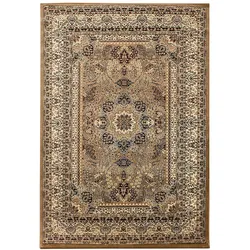 Teppich Flur Orient-Design Pflegeleicht Waschbar Strapazierfähig Wohnzimmer Schlafzimmer Beige 200x290 cm – ALETSCH von Kadima Design