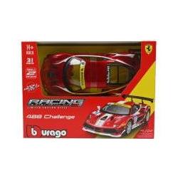 Bburago Kit Ferrari 488 Challenge - Formel-Rennsport 2017, dunkelrot / 1:24 / ab 14 Jahren (112418-26586)