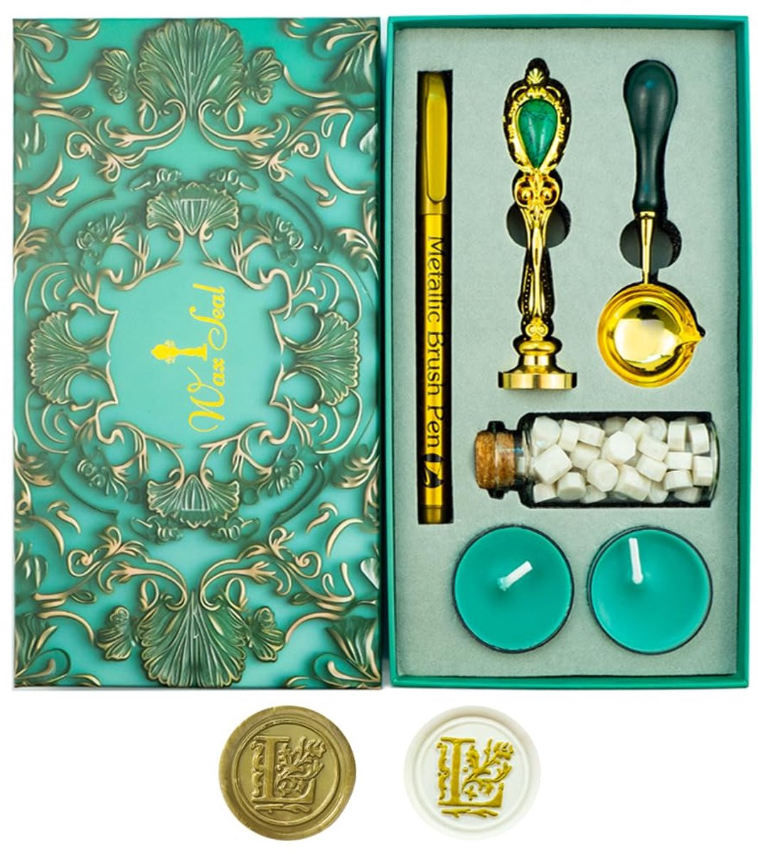Zegelstempel Set met Alfabet - Koperen Wax Stempels voor Decoratieve Brieven - Diameter: 2,5 cm
