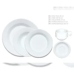 MÄSER by costaverde 120 tlg. Geschirrset, Weiss