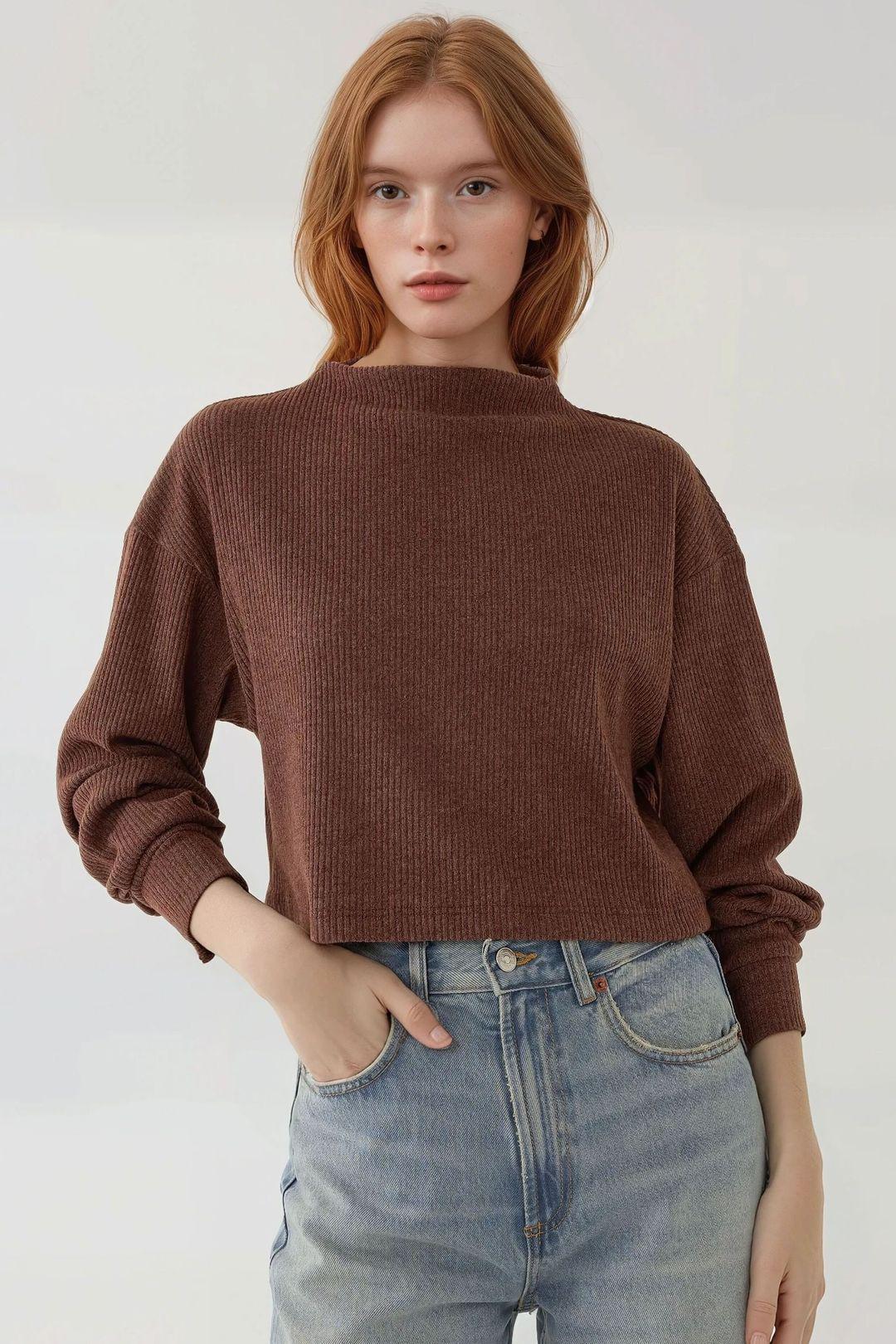 Gestructureerde Boothals Blouse