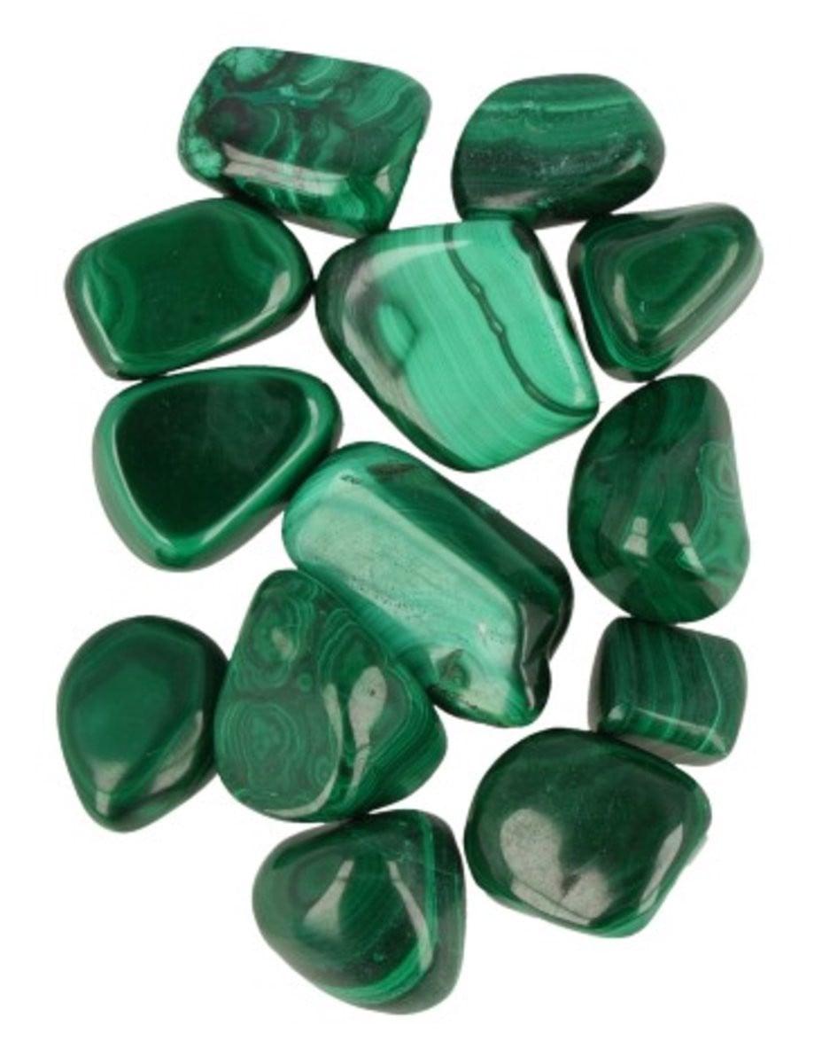 Malachiet trommelstenen 250 gram