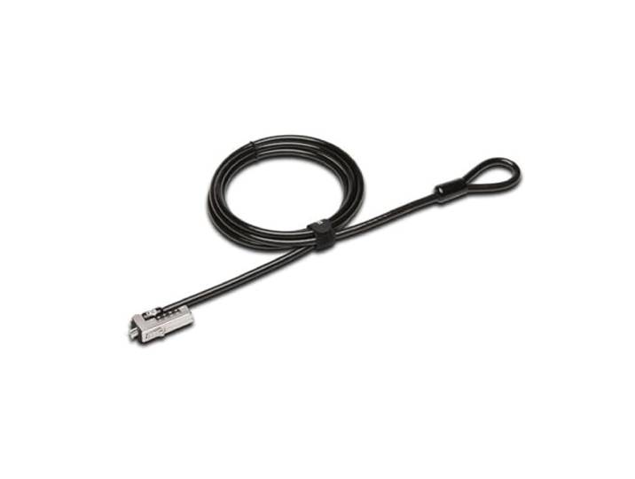 Kensington Slim NanoSaver Combinatie Ultra Kabelslot, Extra Dik Premium Slothoofd, 1,8 Meter Sterk Koolstofstaal, Draaibare Antidiefstalkabel voor Laptops & Apparaten (K60629WW)