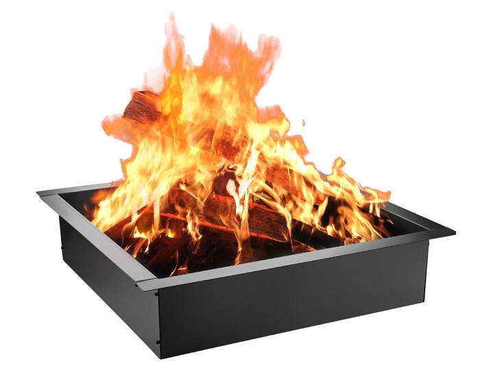 VEVOR Bac à feu Foyer Jardin Terrasse Cheminée Anneau de foyer de 1\,5 mm d'épaisseur\, anneau en acier DIY avec pince\, revêtement de foyer encastré dans le sol pour l'extérieur\, terrasse\, arrière-cour