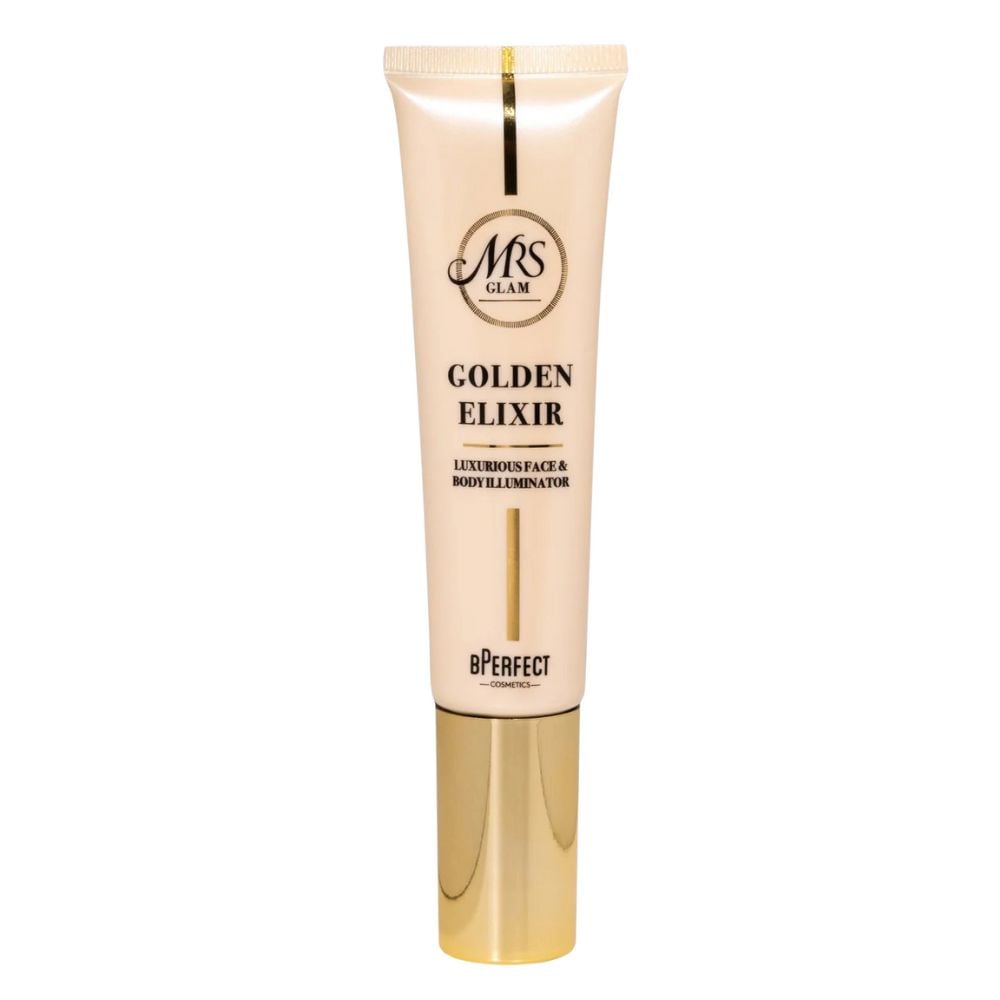 Bperfect Mrs Glam - Golden Elixir Face and Body Illuminator - Sunlight 35mL