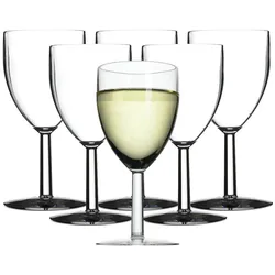 Mepal Kunststoff-Weißweingläser SAN 200 ml 6er Set
