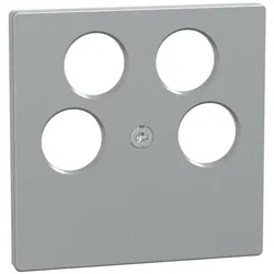 Merten 295360 Zentralplatte für Ankaro 4fach-Antennensteckdosen, aluminium, System M
