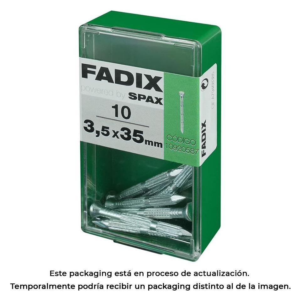 Fadix Box s 10 Stück. cp Nagel gestreift Stahl 3,5x35mm (10 Stk., 35 mm) (49395392)