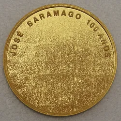 Goldmünze 7,5 Euro "Jose Saramago" 2022 100. Jahrestag der Geburt (Portugal)