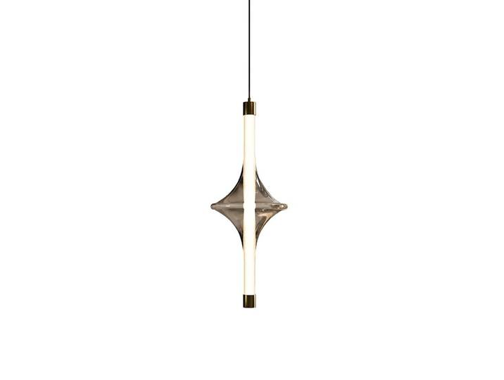 BONTEMPI lampe à suspension RAIN (Un ment, dimmable - Verre borosilicate et laiton)