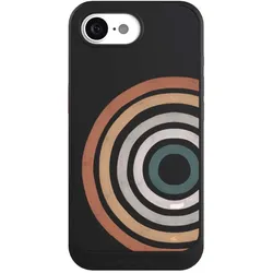 Nivocase Hülle für Apple iPhone 17e Handyhülle NIVOcore Case Schwarz Kreise Regenbogen Wasserfarbe (Apple iPhone 17e), Smartphone Hülle, Schwarz