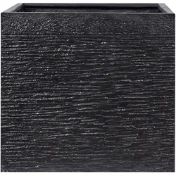 BLUMENTOPF schwarz quadratisch 50/50/46 cm Paros