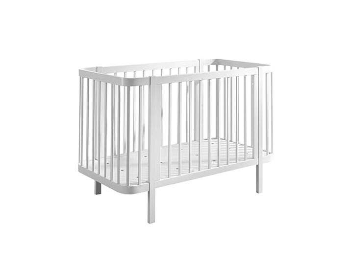 PEPPINI Babybett mitwachsend Weiß Nadelholz 74 x 84 x 145 cm (B/H/T) Mitwachsendes Kinderbett mit abnehmbarer Gitterseite, Umbau zum Juniorbett möglich, aus massivem Nadelholz gefertigt