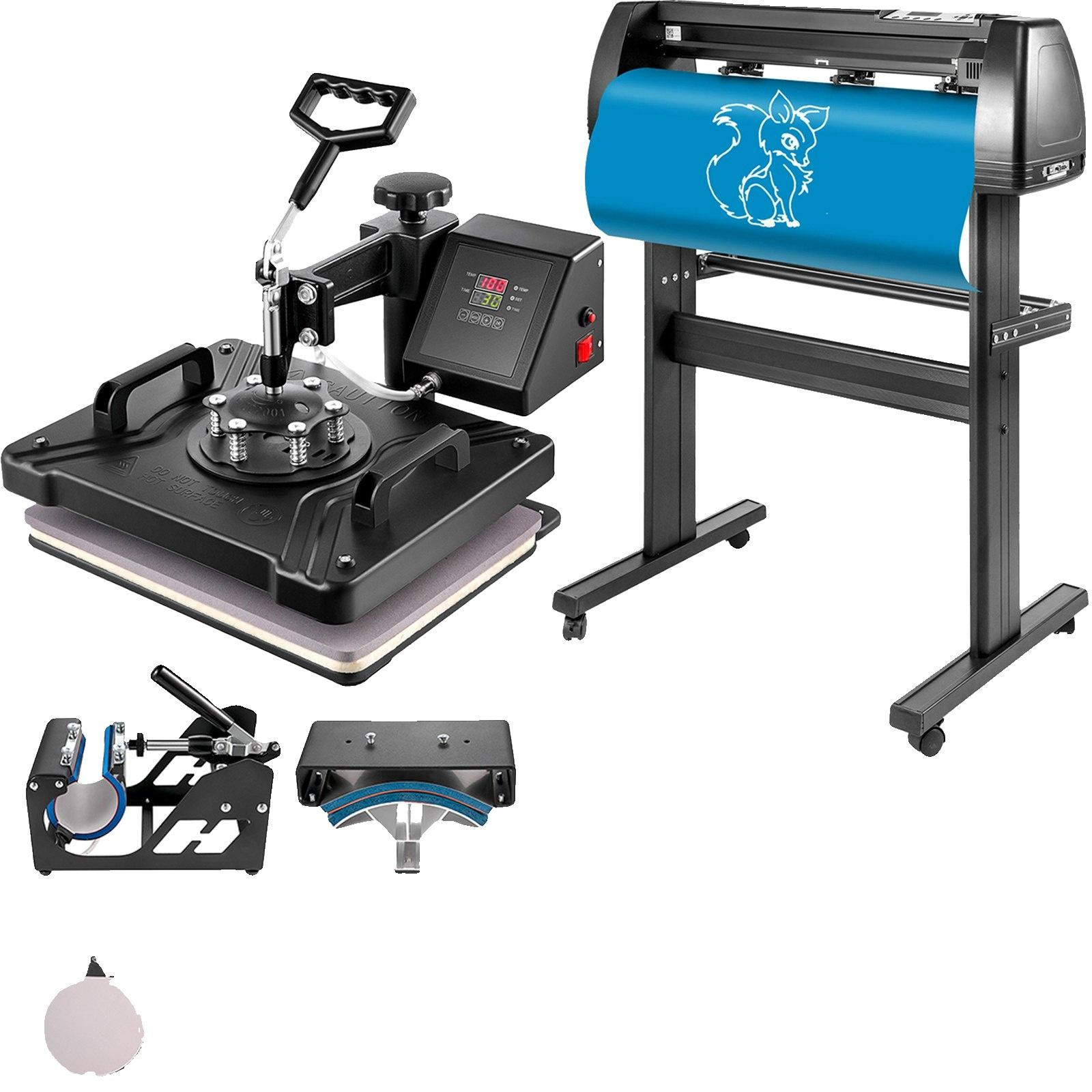 VEVOR 5-in-1 warmtepersmachine met 870 mm vinylsnijplotter en printer voor sublimatie en handwerk