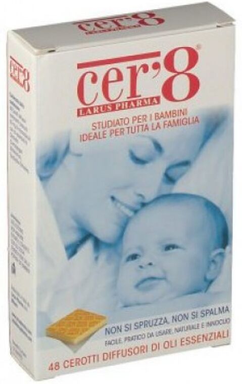 Larus pharma CER'8 - CUSCINETTI ADESIVI ANTI ZANZARE 48 PEZZI