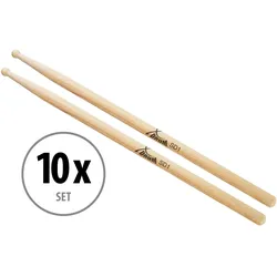 10 Paar XDrum Schlagzeug Sticks SD1, Hickory, Wood Tip
