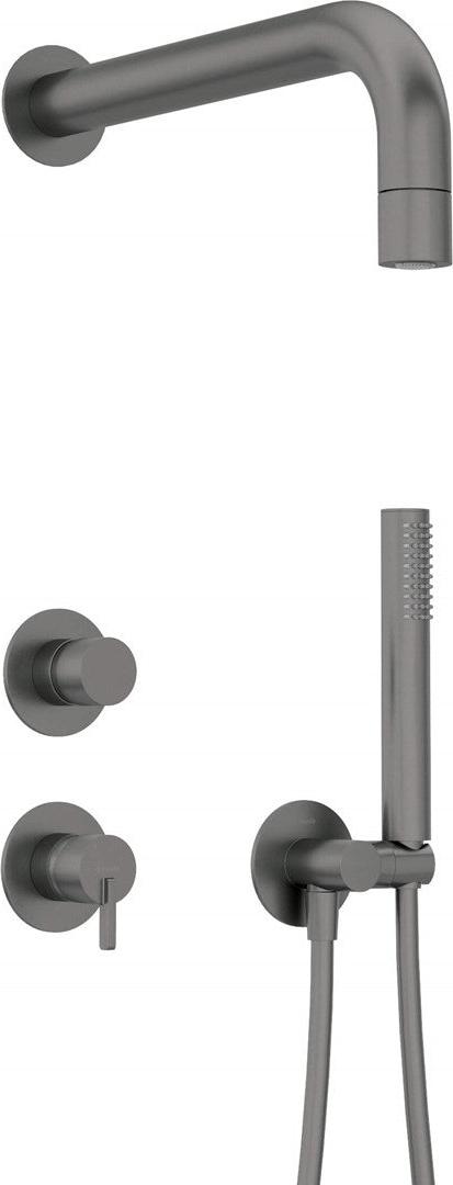 Concealed shower set with hand shower