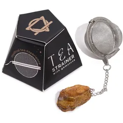 Raw Crystal Gemstone Tea Strainer - Gold Tigers Eye