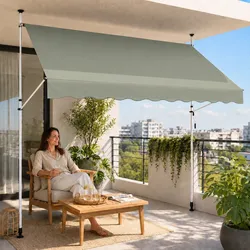 Strattore Klemmmarkise / Balkonmarkise Sonnenschutz 350 cm - Matcha Grün