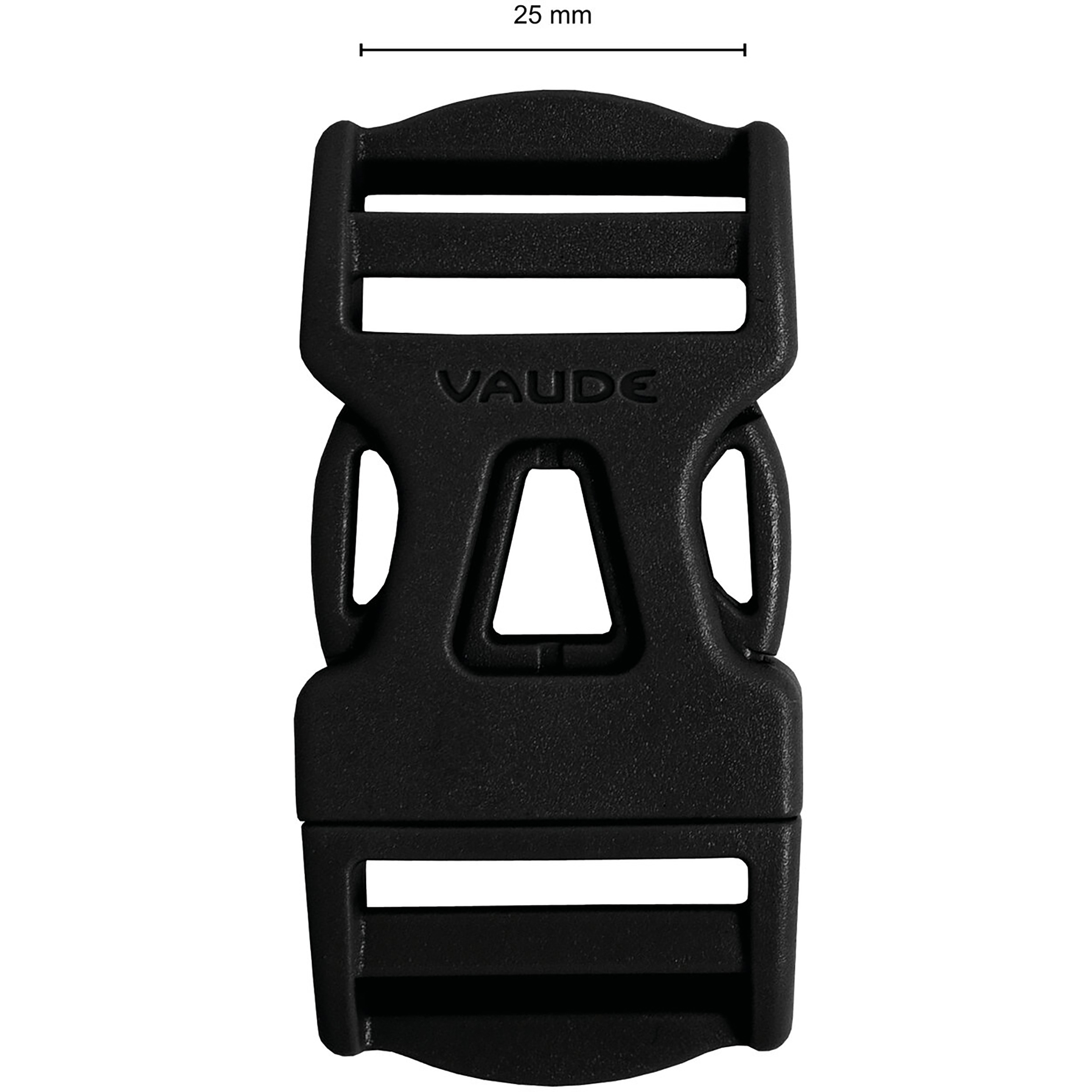 Vaude Steckschnalle 25mm Dual Adjust Rucksack Zubehör schwarz