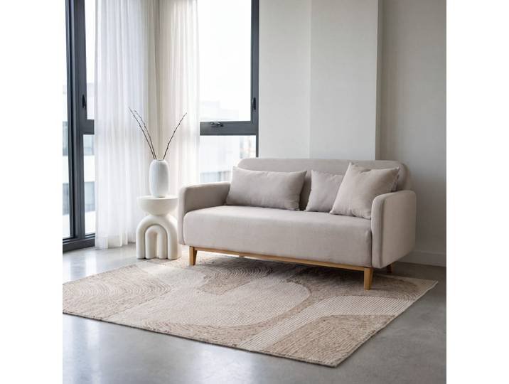Beiges 2/3-Sitzer-Klick-Klack-Sofa