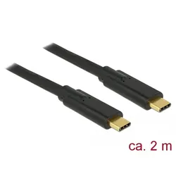 Delock Kabel USB 3.1 Gen 1 USB Type-C™ St. > USB Type-C™ St.E-Marker 2m schwarz