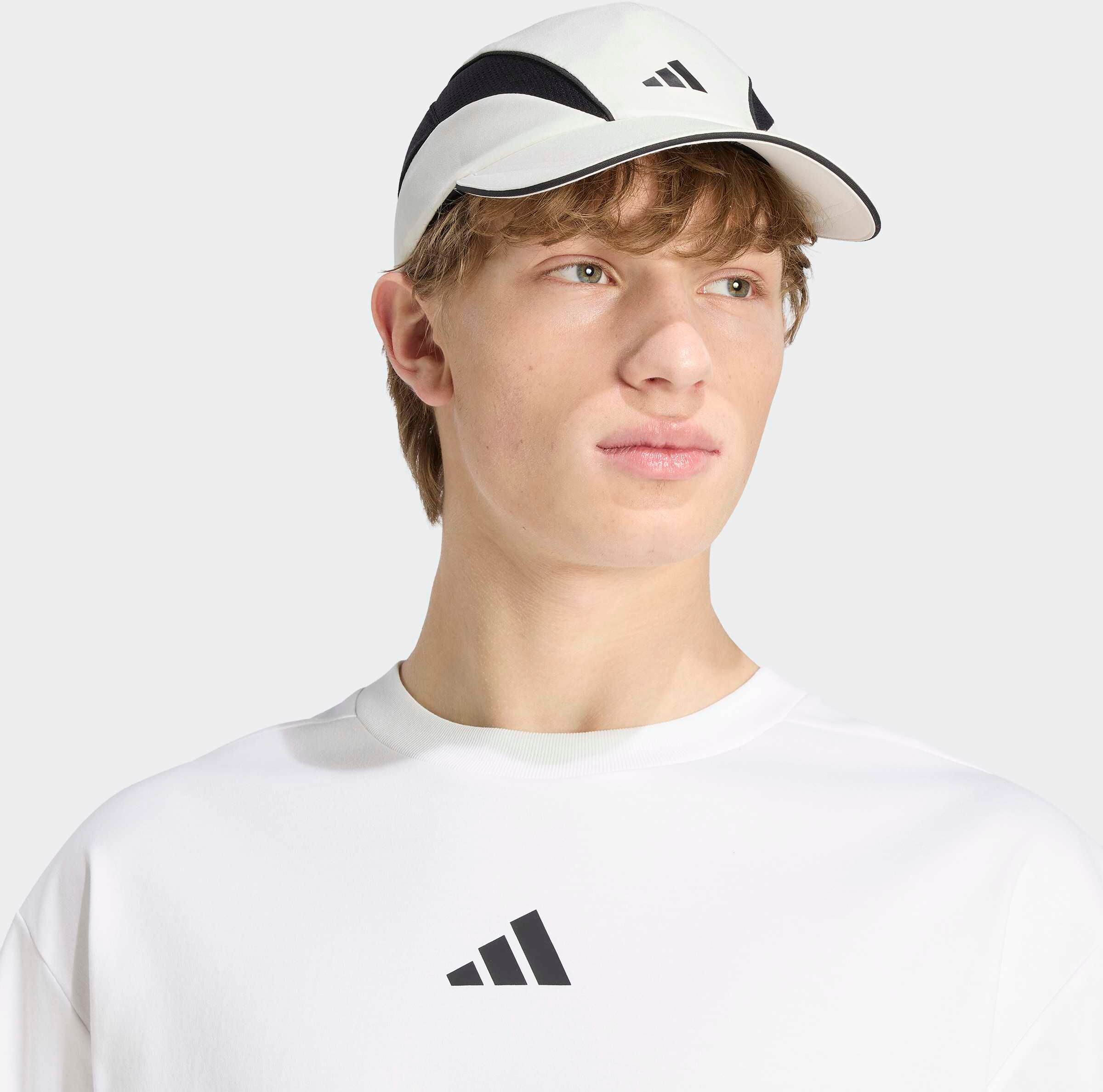T-Shirt ADIDAS SPORTSWEAR "ADIDAS Z.N.E. LOOSE FIT", Herren, Gr. M, weiß, Obermaterial: 100% Baumwolle, Rundhals, Shirts T-Shirt