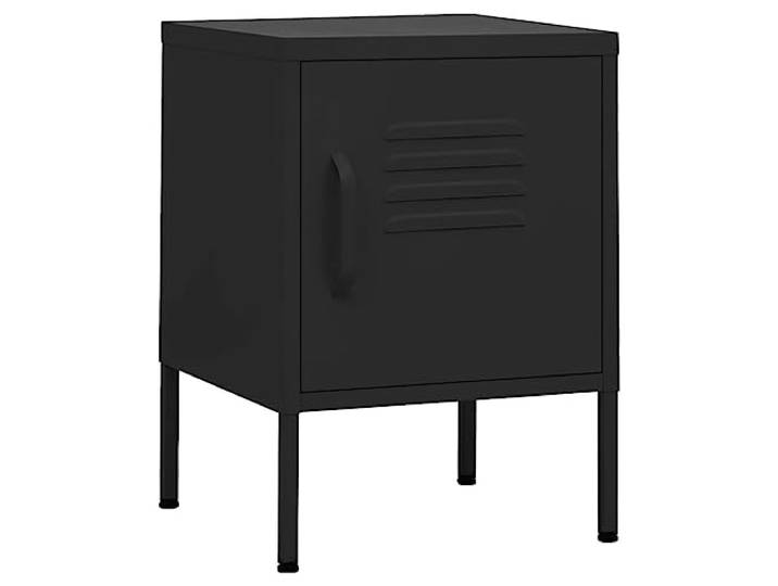 vidaXL Nachttische 2 STK. Schwarz 35x35x51 cm Stahl
