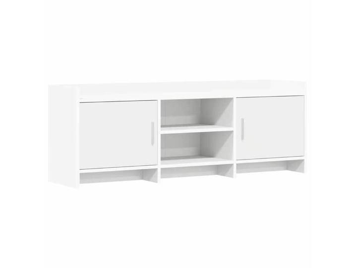 NOUVEAU Cabinet TV - Meuble TV - Support téléviseur contemporain - 130x33x47cm - blanc - Bois d'ingénierie 78936