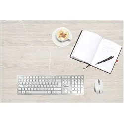 Cherry KC 6000 (DE, Kabelgebunden), Tastatur, Silber