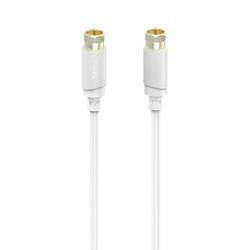 hama 00202021 SAT-Anschlusskabel, F-Stecker - F-Stecker, vergoldet, 5,0 m, 120 dB