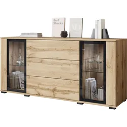 SIDEBOARD Caro SB 150 2D3S mit weißer LED Beleuchtung