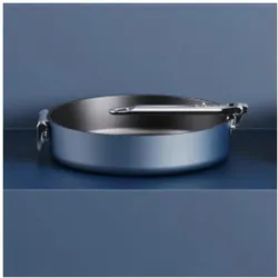 Joseph Joseph Space Bratpfanne klappbarer Griff D30cm, Pfanne + Kochtopf, Silber, Blau