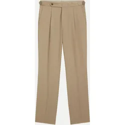 Tapered-Fit Hose aus Schurwolle Beige 50