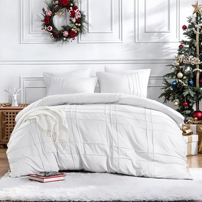 Chelsea Square Evans Pinch Pleated Soft Washed Boho Comforter Set
