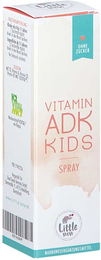 Little Wow Vitamin Adk Kids D3 K2 A Kind.veg.spray
