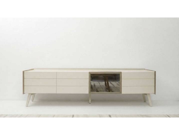 JVmoebel Lowboard TV-Lowboard Beige Modern Luxus Fernsehtisch Lowboard Holz (1 St., 1-tlg)
