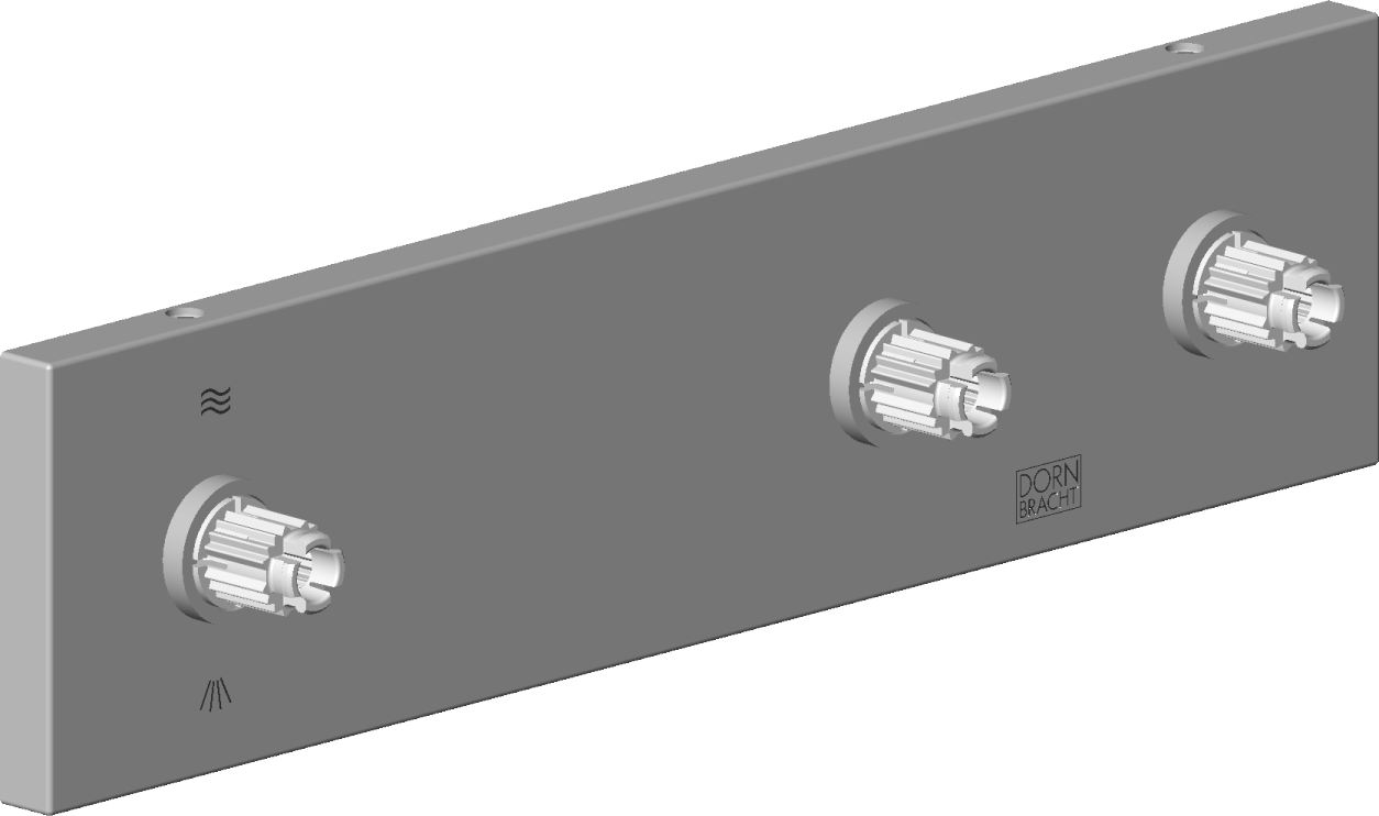 Dornbracht support de plaque à 3 trous 04279802500-06 platine mat