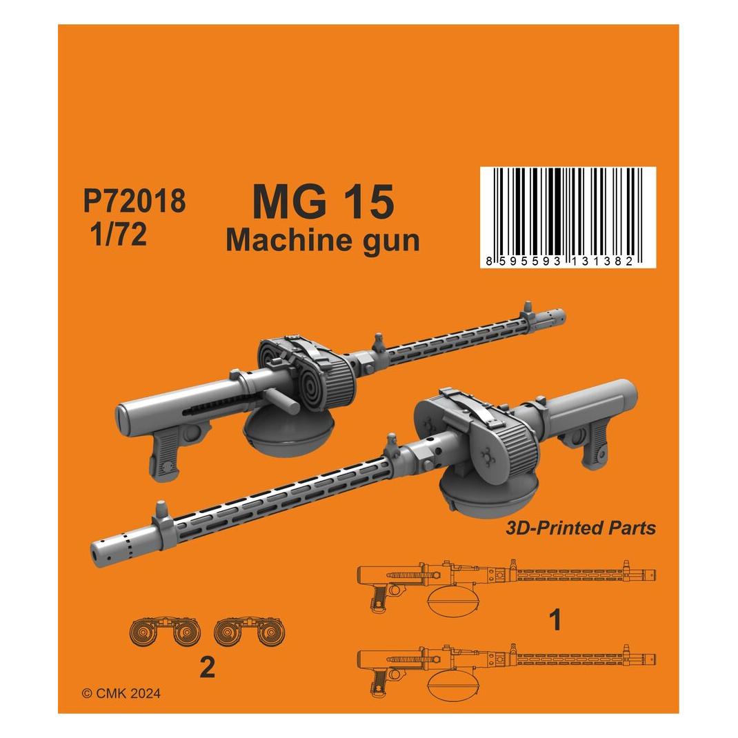 CMK MG 15 German WWII Machine gun (2 pcs) (129-P72018)