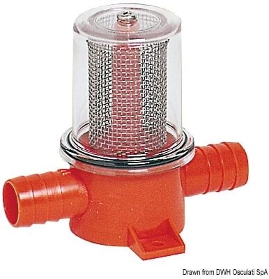 Osculati Filtro in linea per pompe di sentina e doccia Filtro in linea 1/2"